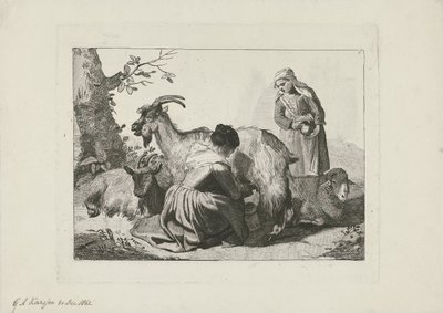 Ordeñar cabras de George Andries Karsen