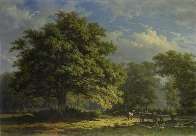Vista en el bosque de Bentheim de George Andries Roth