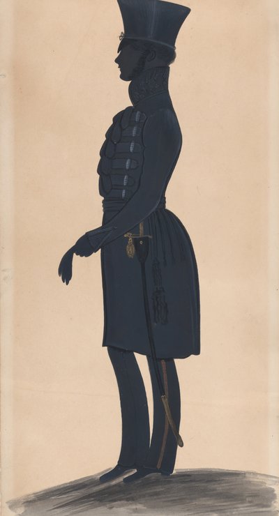 Coronel H.J. Daniell, de cuerpo entero a la izquierda, 1827-44 de George Angelo Crowhurst
