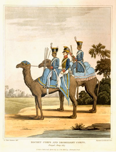 Cuerpo de cohetes y cuerpo de dromedarios, Ejército de Bengala 1817, de 