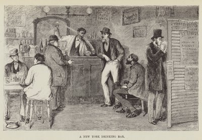 Un bar de bebidas en Nueva York de George Augustus Sala