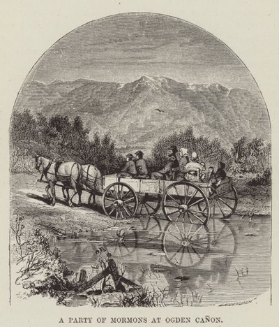 Un grupo de mormones en el Cañón de Ogden de George Augustus Sala