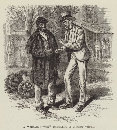 Un readaptador engatusando a un votante negro de George Augustus Sala