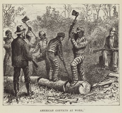 Convictos americanos trabajando de George Augustus Sala