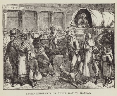 Emigrantes negros en camino a Kansas de George Augustus Sala