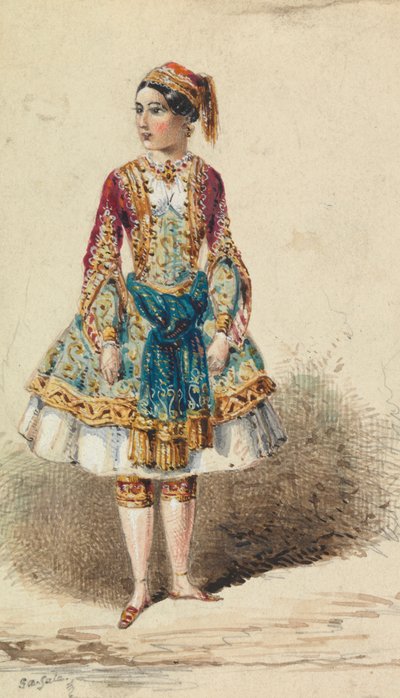 Chica con traje de Oriente Próximo de George Augustus Sala