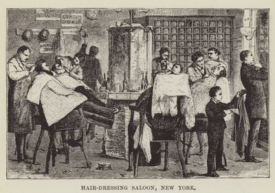Salón de peluquería, Nueva York de George Augustus Sala