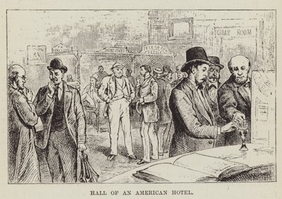 Vestíbulo de un hotel americano de George Augustus Sala