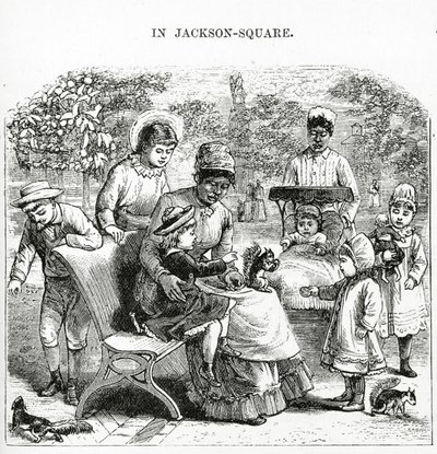 En Jackson Square, Nueva Orleans, ilustración de 