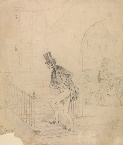 Hombre entrando en casa de George Augustus Sala
