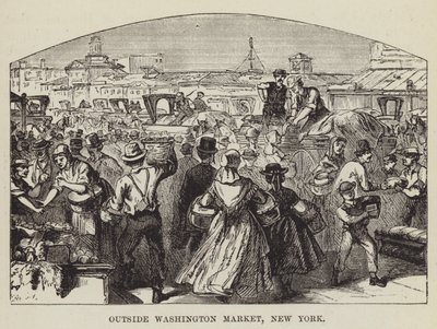 Fuera de Washington Market, Nueva York de George Augustus Sala