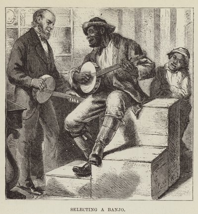 Seleccionando un banjo de George Augustus Sala