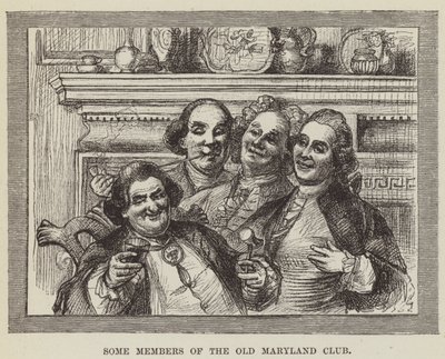 Algunos miembros del Old Maryland Club de George Augustus Sala