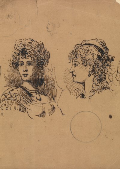 Dos cabezas femeninas de George Augustus Sala