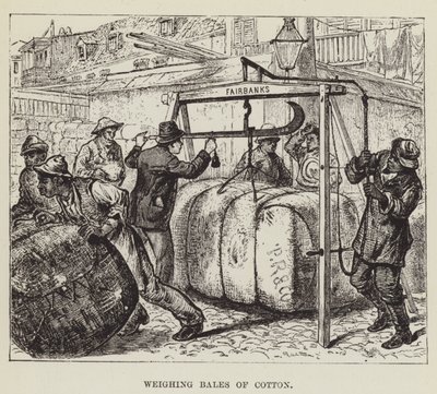 Pesando fardos de algodón de George Augustus Sala