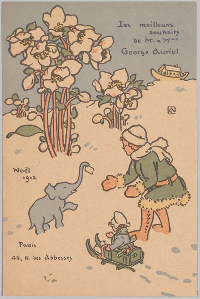 Noël (Tarjeta de vacaciones) de George Auriol