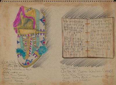 Mocasín y Libro de Escritura de George B. Wally