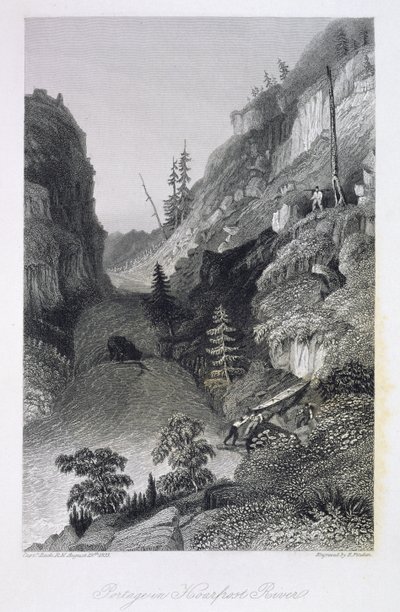 Portage en el río Hoarfrost, 19 de agosto de 1833, de 