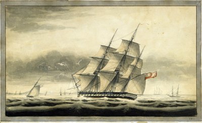 Buque de transporte de tropas HMS "Akbar" (1806), 10 de agosto de George Back