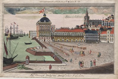 Vista y Prospettiva del Palacio del Rey de Portugal en Lisbona de George Balthazar Probst