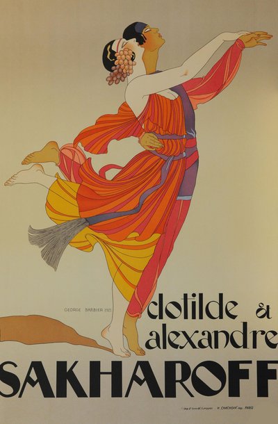 Clotilde y Alexandre Sakharoff, 1921 de George Barbier