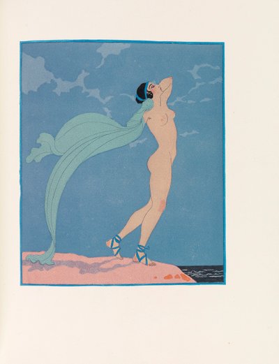 Ilustración para Les Chansons de Bilitis Las canciones de Bilitis de Pierre Louÿs, 1922 de George Barbier