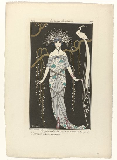 Journal des Dames et des Modes, Costumes Parisiens, 1914, No. 168 : Grande robe du soir (...) de George Barbier