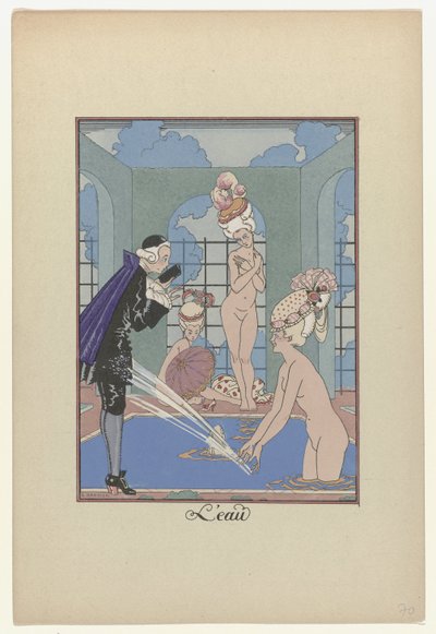 La guirnalda de los meses, 1917-1920: Agua de George Barbier