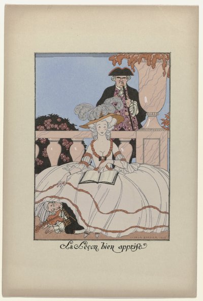 La guirnalda de los meses, 1919: La lección bien aprendida de George Barbier