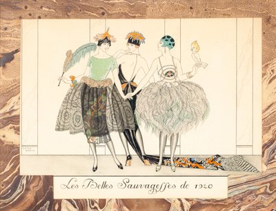 Les Belles Sauvageffes de 1920, de Le Bonheur du Jour ou, Les Graces à la Mode, 1924 de George Barbier