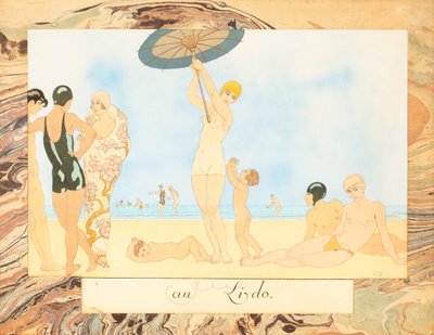 En el Lido, de Le Bonheur du Jour ou, Les Graces à la Mode, 1924 de George Barbier