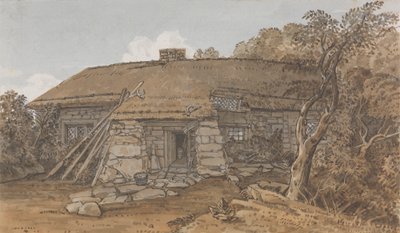 Una cabaña en la isla de Wight de George Barret Jr.