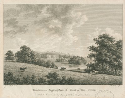 Trentham Hall: grabado de George Barrett