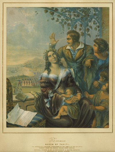 Pomare, Reina de Tahití de George Baxter
