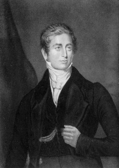 Sir Robert Peel, 2º Baronet, Primer Ministro Británico de George Baxter