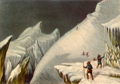 Etapa en el ascenso del Mont Blanc, c. 1853, 1946 de George Baxter