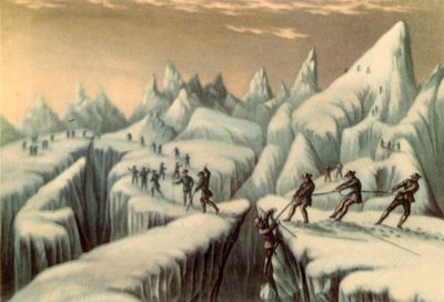 Etapa en el ascenso del Mont Blanc, c1853, 1946 de George Baxter