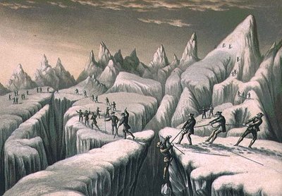 El Glaciar du Tacconnay de George Baxter