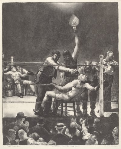 Entre rondas, pequeño, segunda piedra de George Bellows