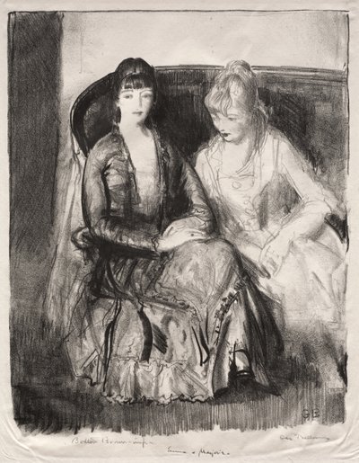 Emma y Marjorie en un sofá de George Bellows
