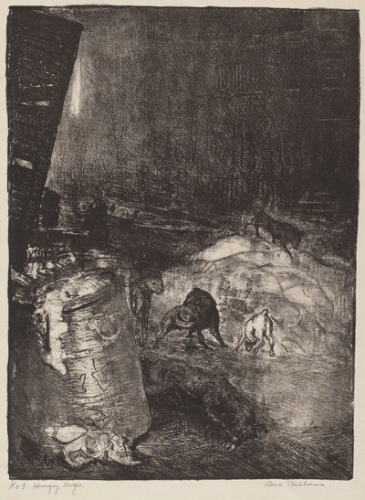 Perros hambrientos, segunda piedra de George Bellows