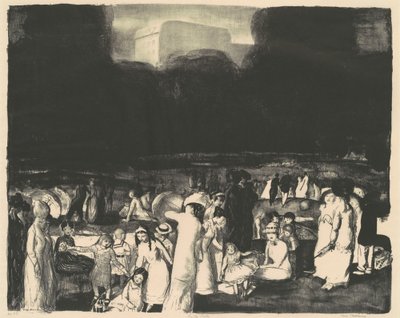 En el parque, oscuro de George Bellows