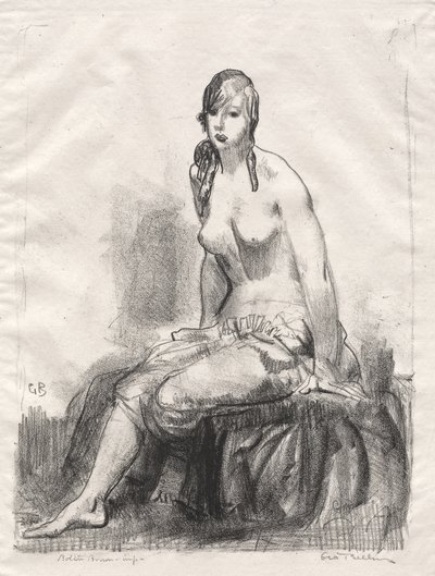 Por la mañana, boceto de desnudo de George Bellows