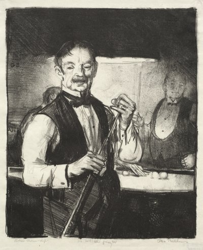 Un viejo jugador de billar de George Bellows