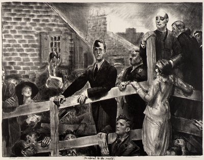 El llamamiento al pueblo de George Bellows