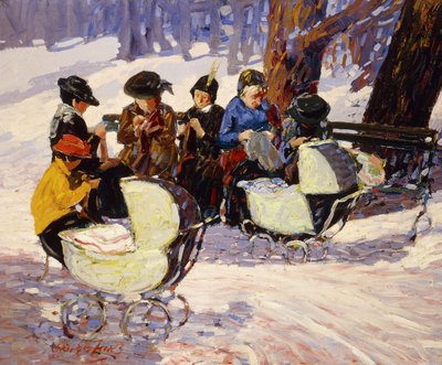 Tejedores, Parque de High Bridge de George Benjamin Luks