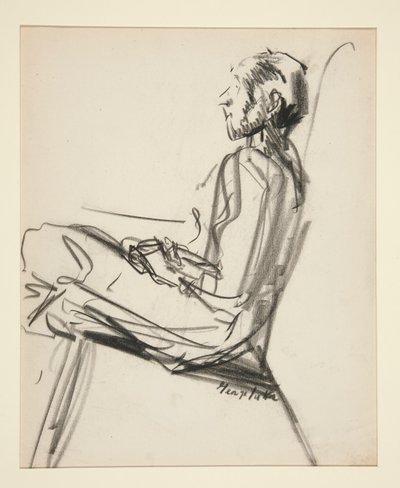 hombre sentado de George Benjamin Luks