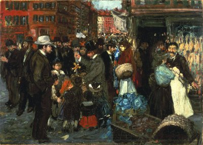 Escena de la calle (calle Hester) de George Benjamin Luks