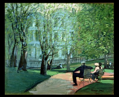 Summer Day, Boston Public Garden, c.1923 (óleo sobre lienzo) de George Benjamin Luks