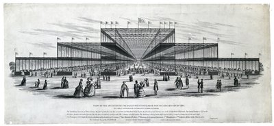 Vista del interior del edificio de Hyde Park para la Exposición de 1851. Aprobado definitivamente por los Comisarios de Su Majestad. de George Berger